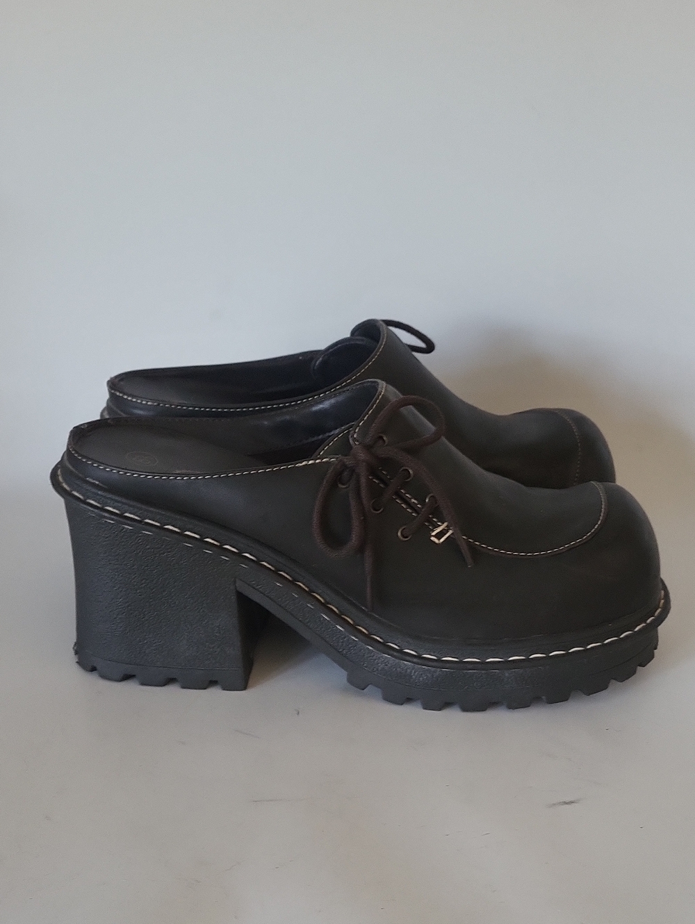 VTG 90s Y2K Lower East Side Chunky Platform Mule Clogs Bratz Size 8.5